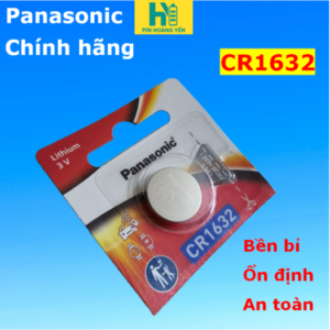 Vỉ 5 viên pin cúc áo Panasonic CR1632 3V Lithium