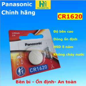 Vỉ 5 viên pin cúc áo Panasonic CR1620 3V Lithium