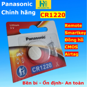 Vỉ 5 viên Panasonic CR1220 3V Lithium