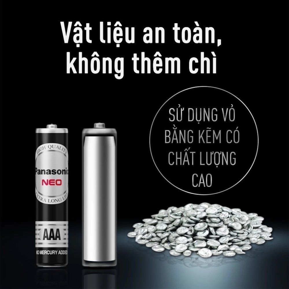Combo 8 viên Pin Than Panasonic AAA R03NT/2S-V (Đen) – Hàng Chính Hãng