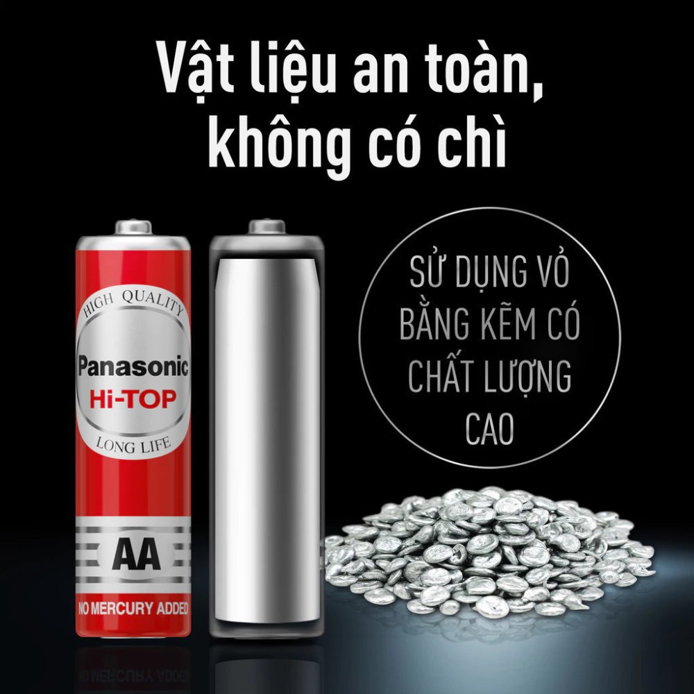 Hộp 60 viên Pin Than Panasonic AA R6DT/4S-V (Đỏ) – Hàng Chính Hãng
