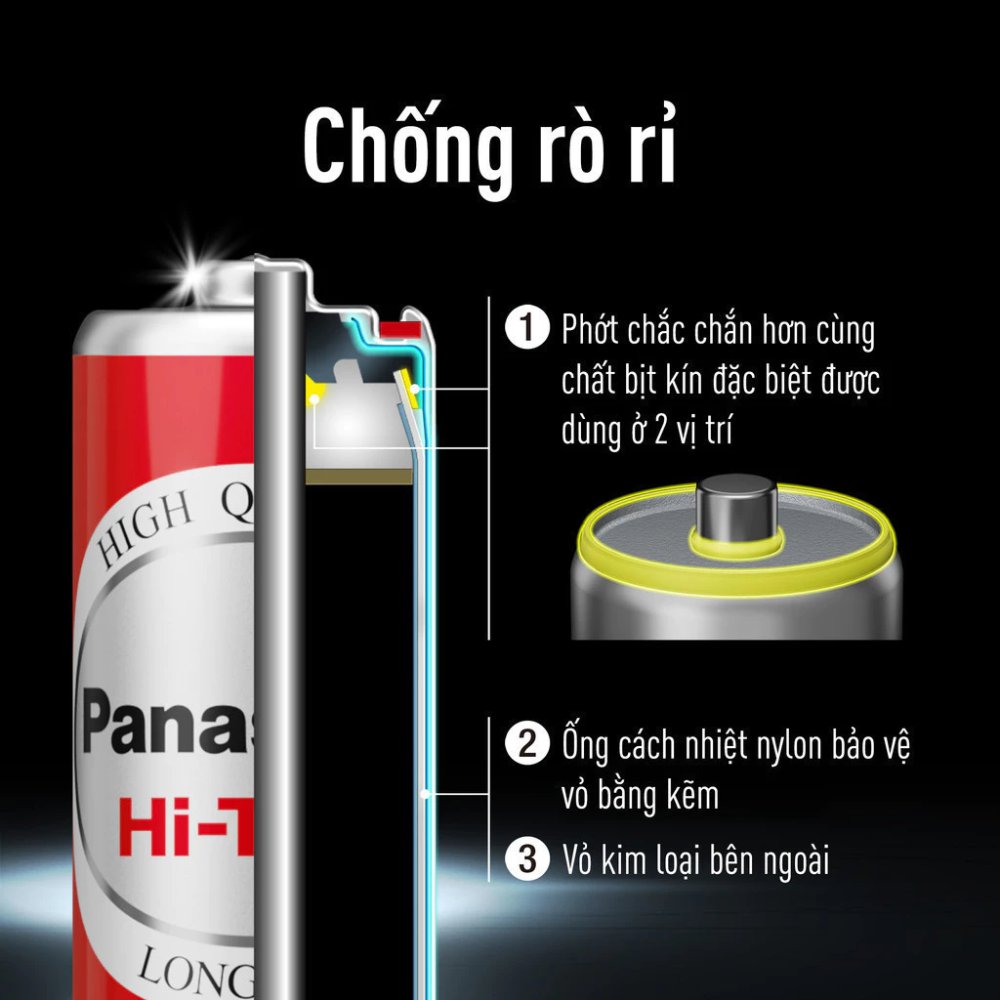 Hộp 60 viên Pin Than Panasonic AA R6DT/4S-V (Đỏ) – Hàng Chính Hãng