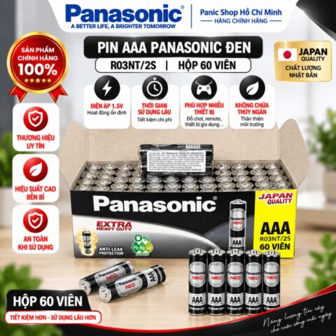 Hộp 60 viên Pin Than Panasonic AAA R03NT/2S-V (Đen) – Hàng Chính Hãng
