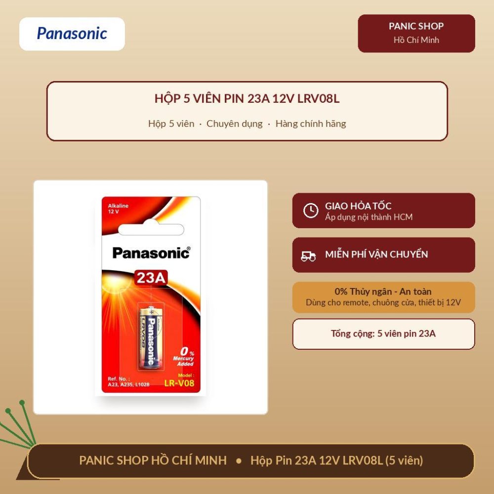Hộp Pin Alkaline 23A 12V chuyên dụng LRV08L/1BP-V - Hàng Chính Hãng