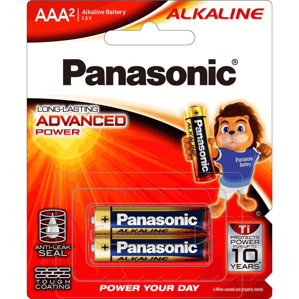 Pin cao cấp - Vỉ 2 viên Pin Panasonic Alkaline AAA LR03T/2B-V – Hàng Chính Hãng