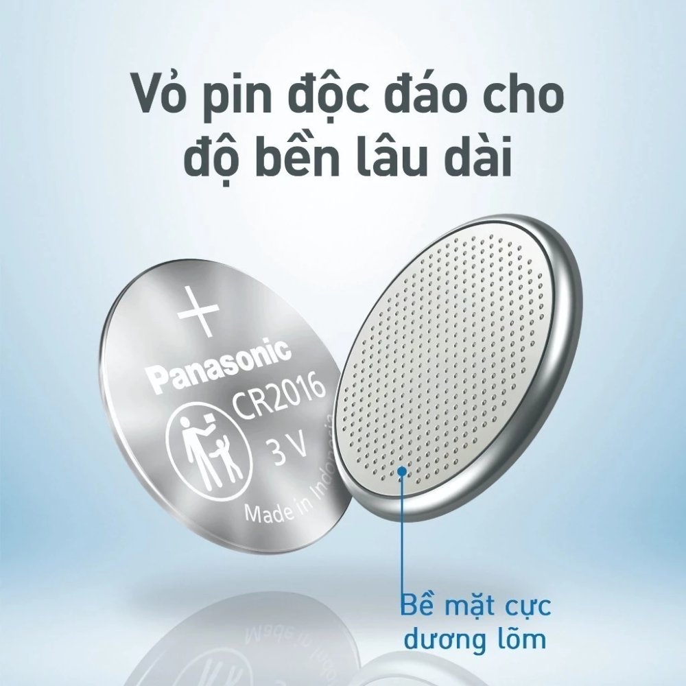 Pin nút Panasonic CR-2016/5BE (Vỉ 5 viên) - Hàng Chính Hãng