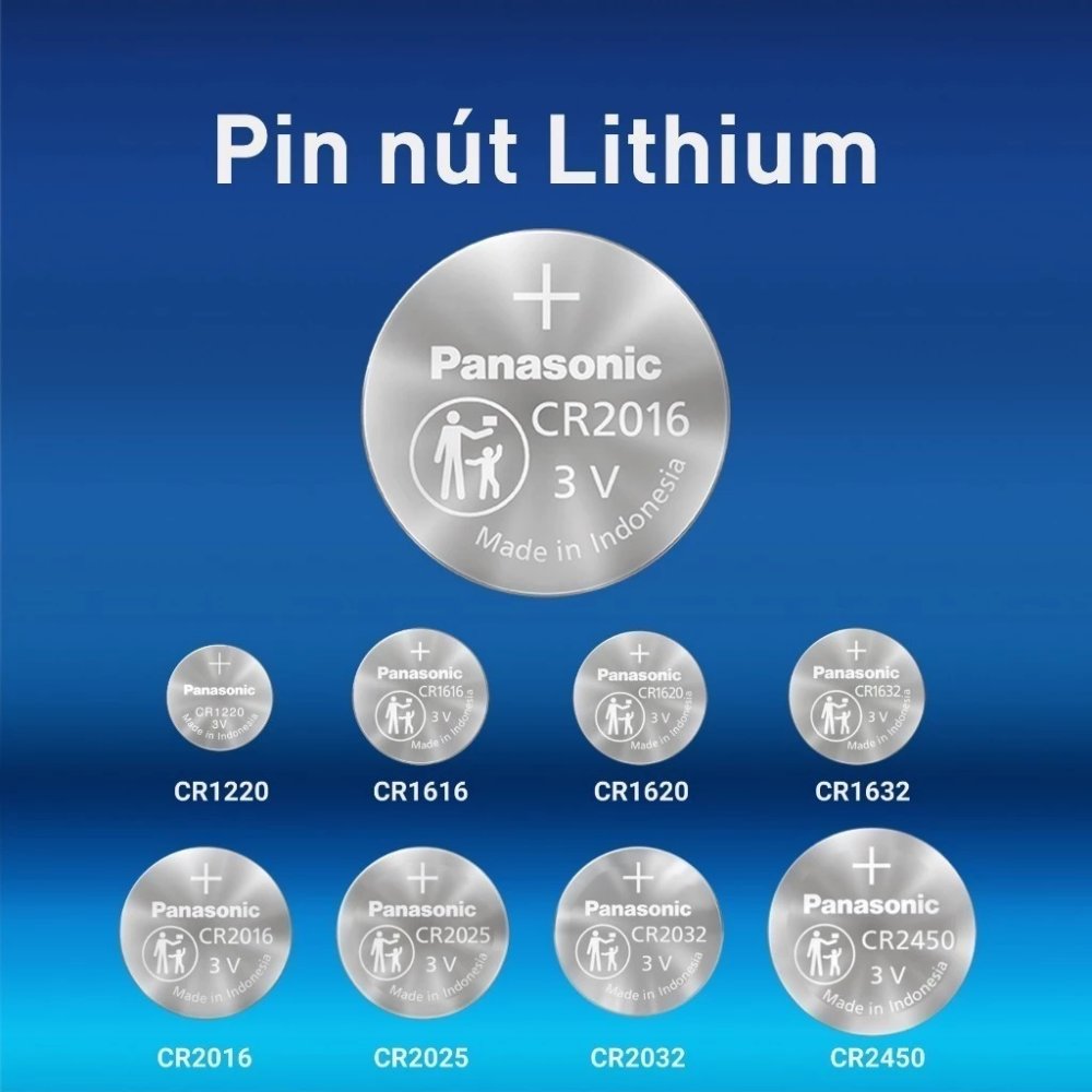Pin nút Panasonic CR-2016/5BE (Vỉ 5 viên) - Hàng Chính Hãng