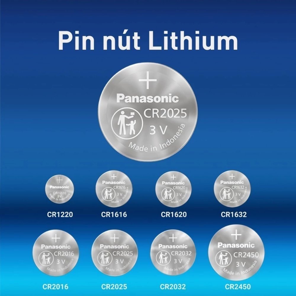 Pin nút Panasonic CR-2025/5BE (Vỉ 5 viên) - Hàng Chính Hãng