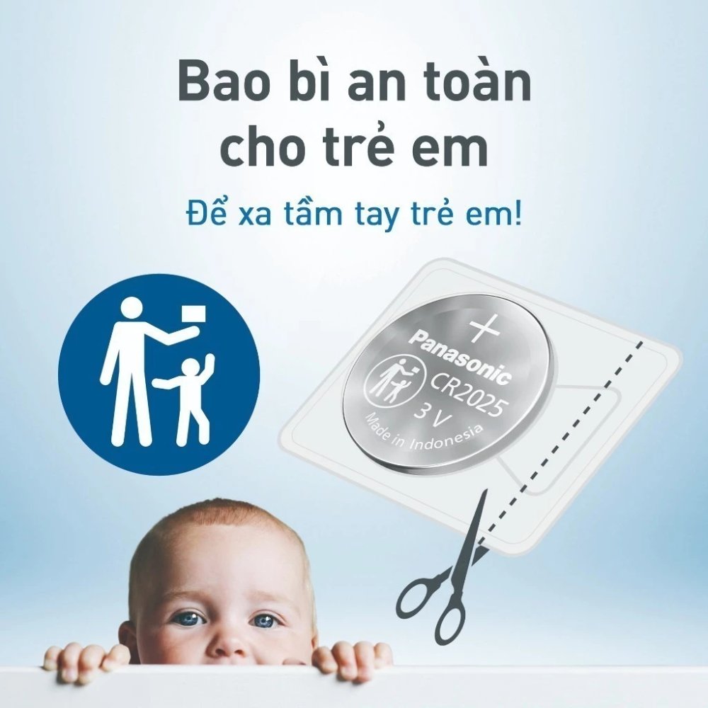 Pin nút Panasonic CR-2025/5BE (Vỉ 5 viên) - Hàng Chính Hãng