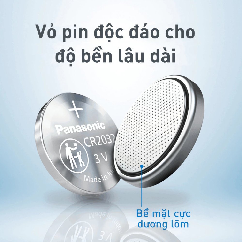 Pin nút Panasonic CR-2032/5B (Vỉ 5 viên) - Hàng Chính Hãng