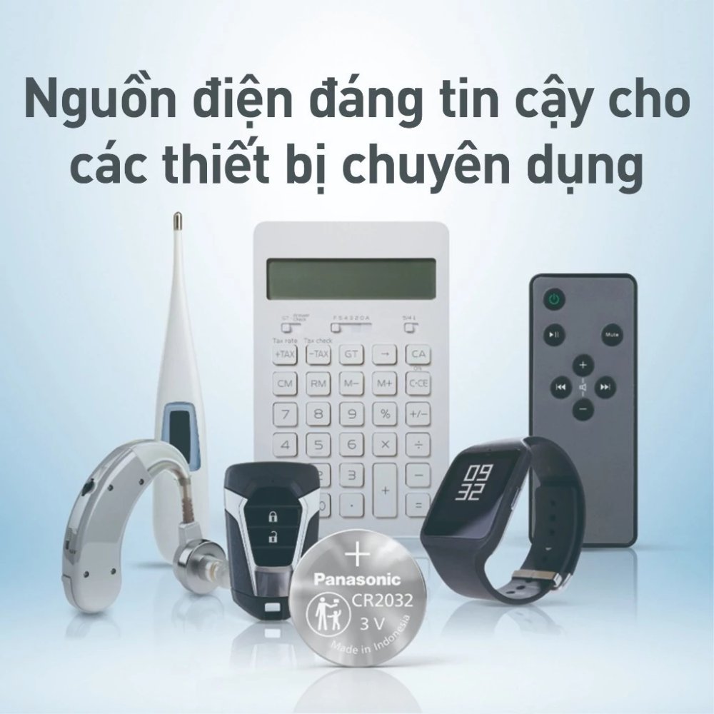 Pin nút Panasonic CR-2032/5B (Vỉ 5 viên) - Hàng Chính Hãng