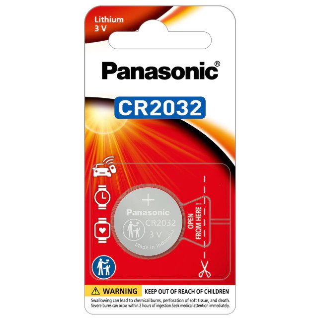 Pin nút Panasonic CR-2032PT/1B (Vỉ 1 viên) - Hàng Chính Hãng