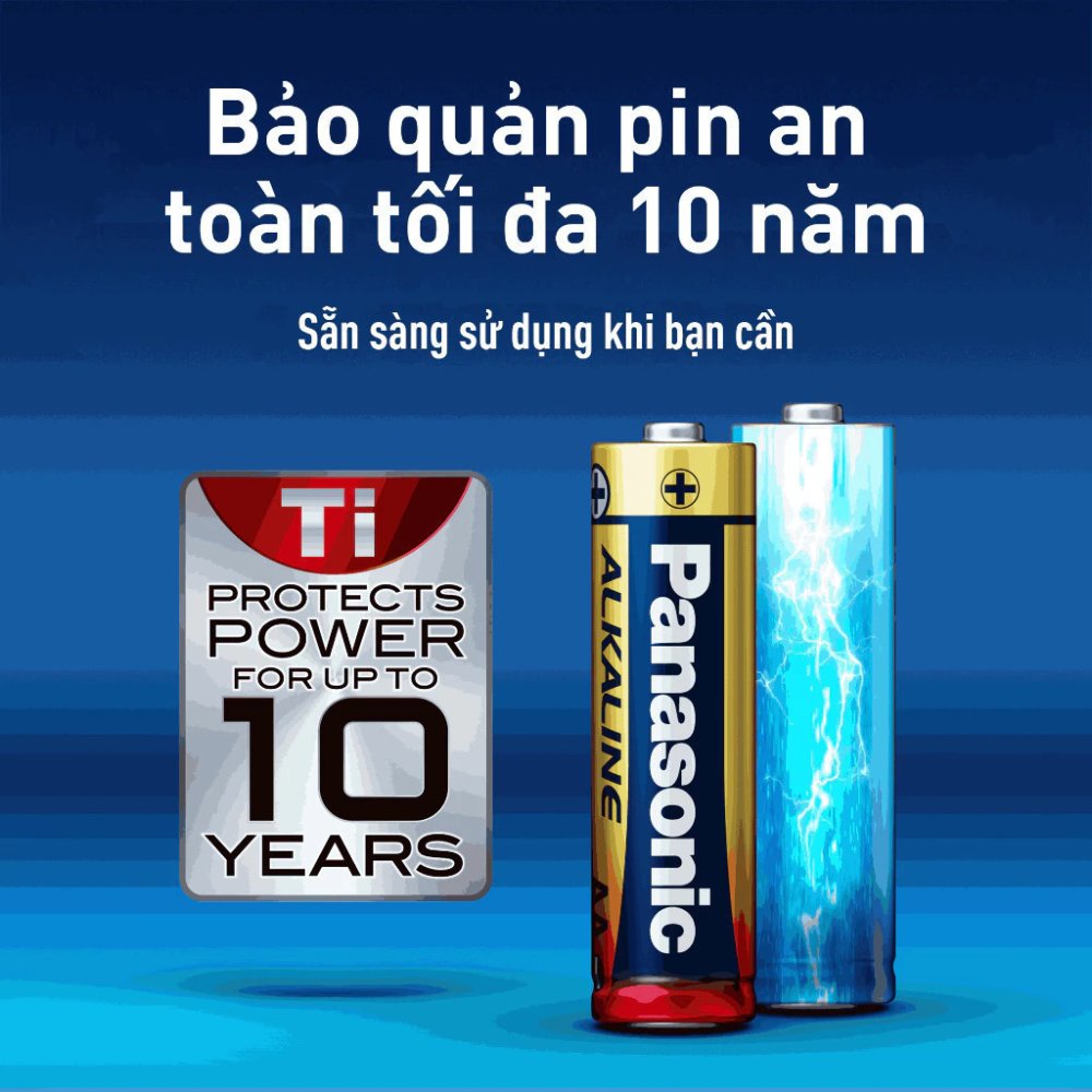 Pin Panasonic Alkaline AA LR6T/6BA-V (Vỉ 6 viên) – Hàng Chính Hãng