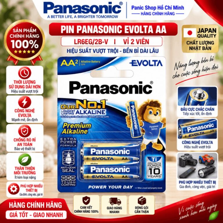 Pin Panasonic Evolta AA LR6EG/2B-V (Vỉ 2 viên) - Hàng Chính Hãng