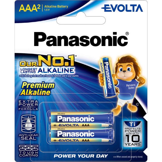 Pin Panasonic Evolta AAA LR03EG/2B-V (Vỉ 2 viên) - Hàng Chính Hãng