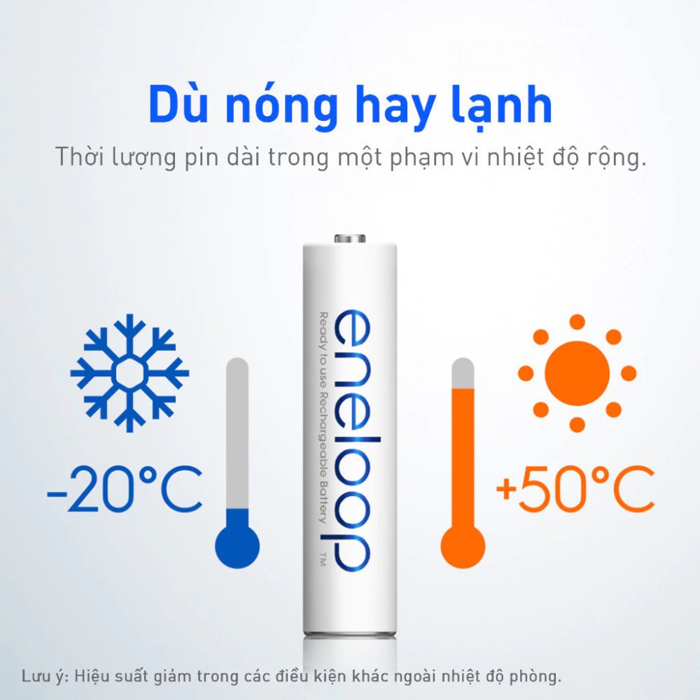 Pin sạc Panasonic eneloop tiêu chuẩn AAA 800mAh - BK-4MCCE2BT6 (Vỉ 2 viên) - Hàng Chính Hãng