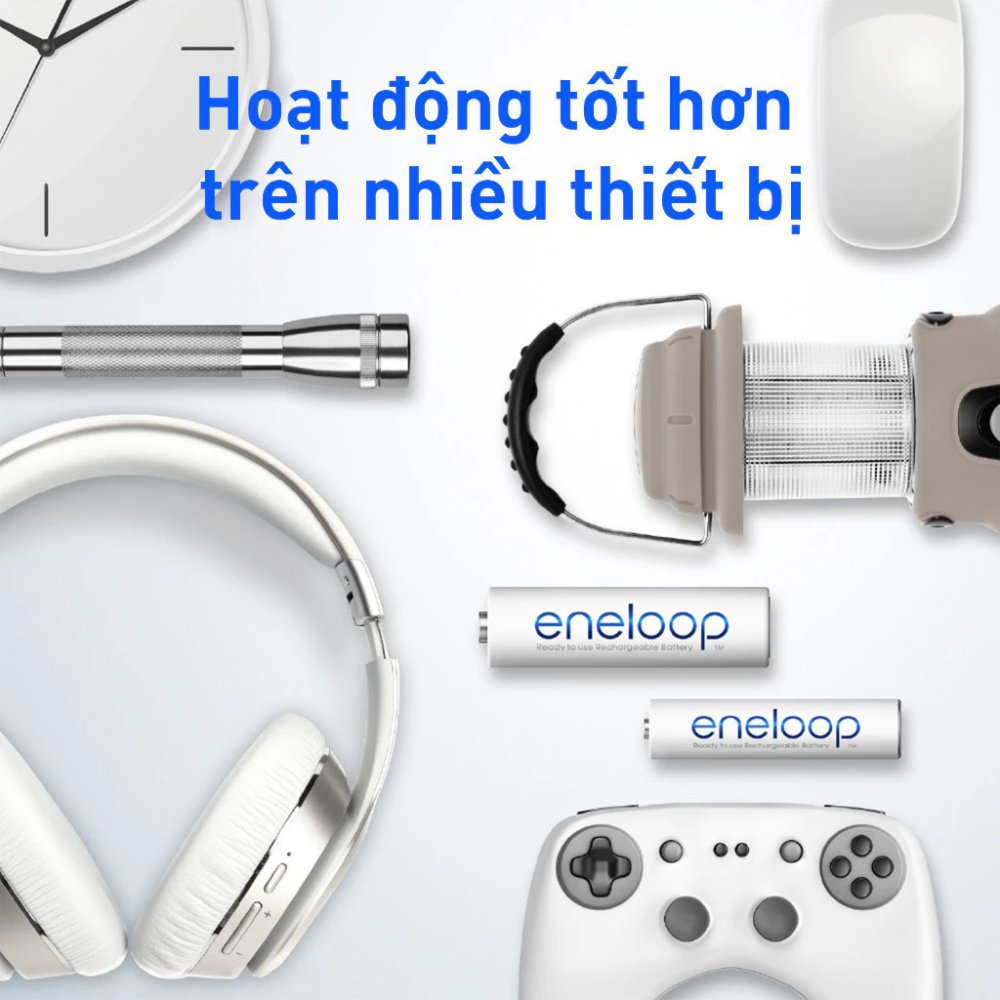 Pin sạc Panasonic eneloop tiêu chuẩn AAA 800mAh - BK-4MCCE2BT6 (Vỉ 2 viên) - Hàng Chính Hãng
