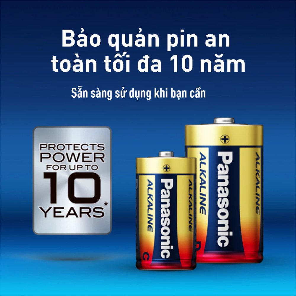 Vỉ 2 Viên Pin Panasonic Alkaline D/Pin Alkaline Đại/ Pin LR20 – Hàng Chính Hãng